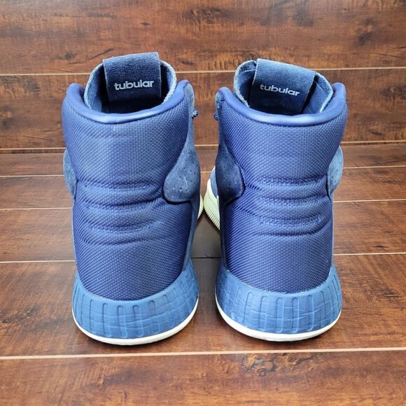 Adidas Tubular Instinct High Athletic Basketball Sneakers Blue Mens Size 12 - Picture 4 of 9